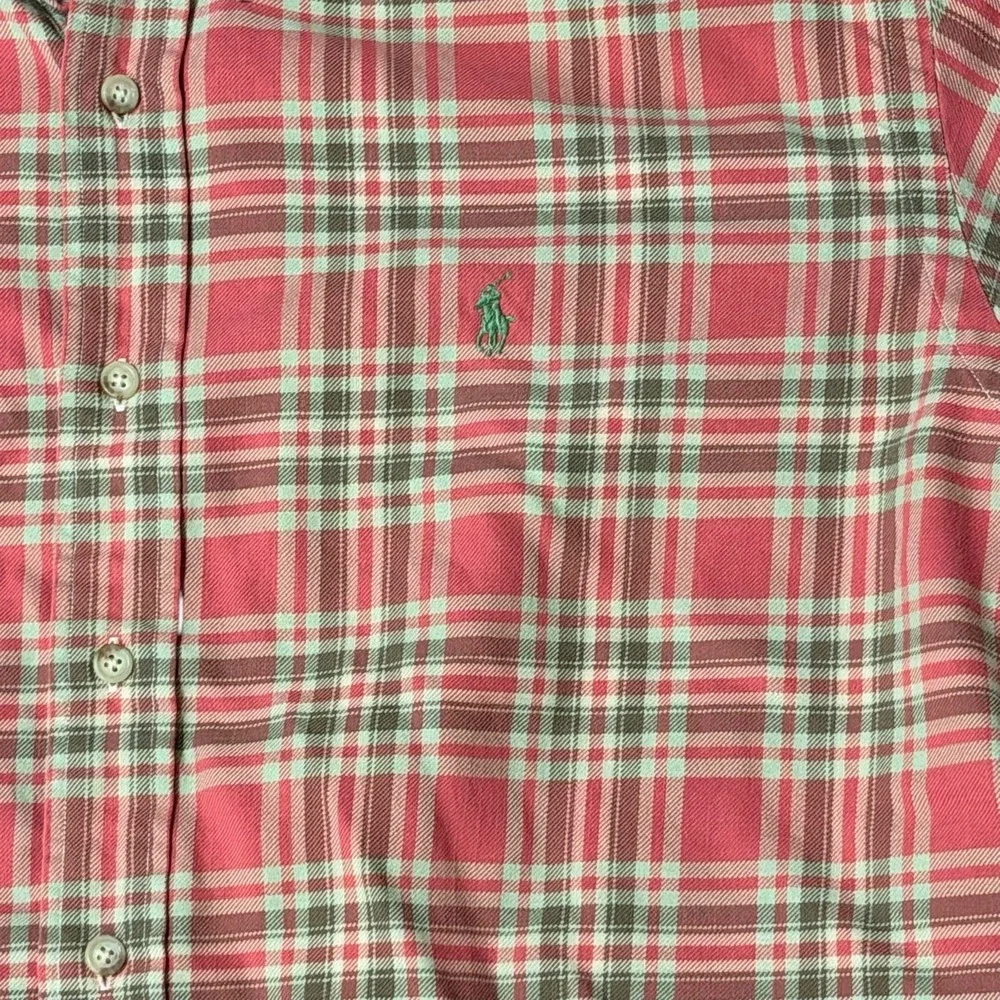 Polo‎ Ralph Lauren Button Up Shirt Men Size XXL Classic Fit Plaid Cotton Vintage